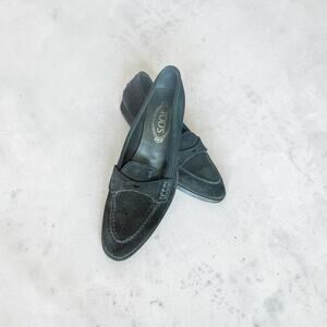 Tod’s Black Suede Loafers Size 38.5